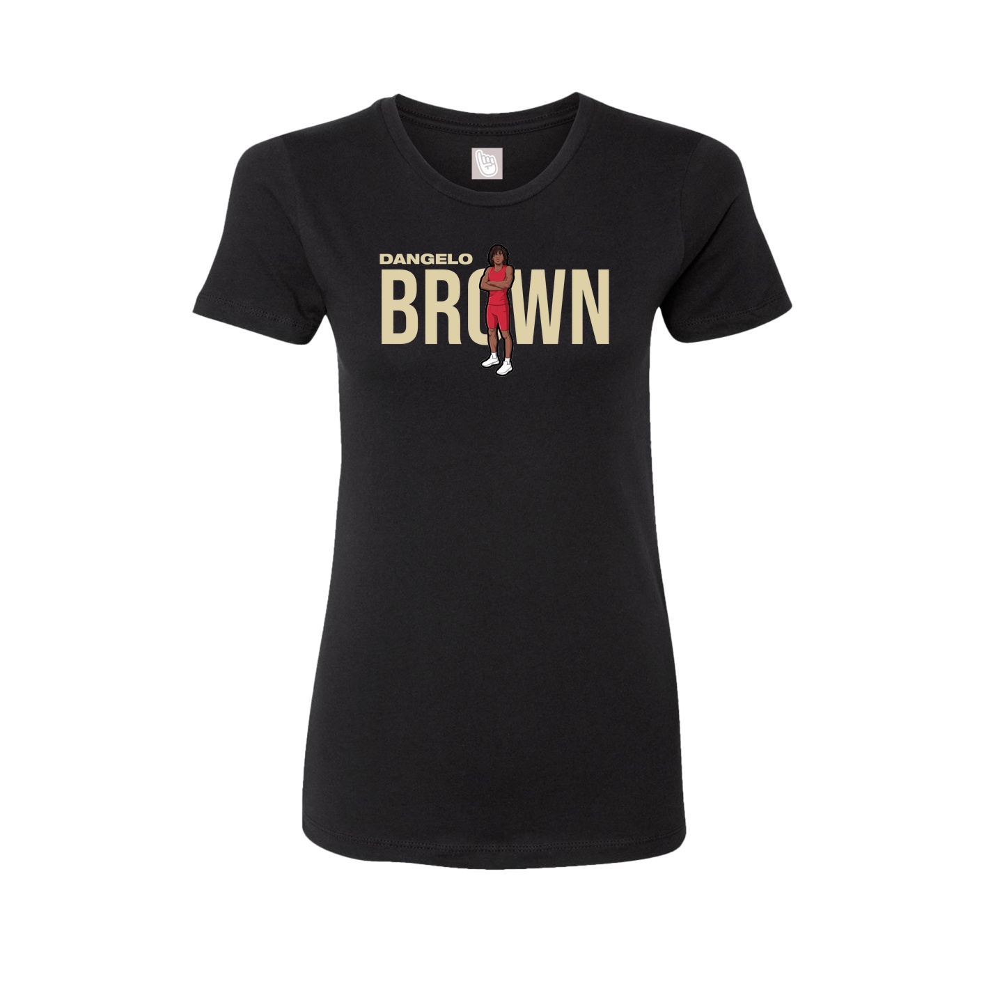 Fitted Women's Tee — Player Name in Black