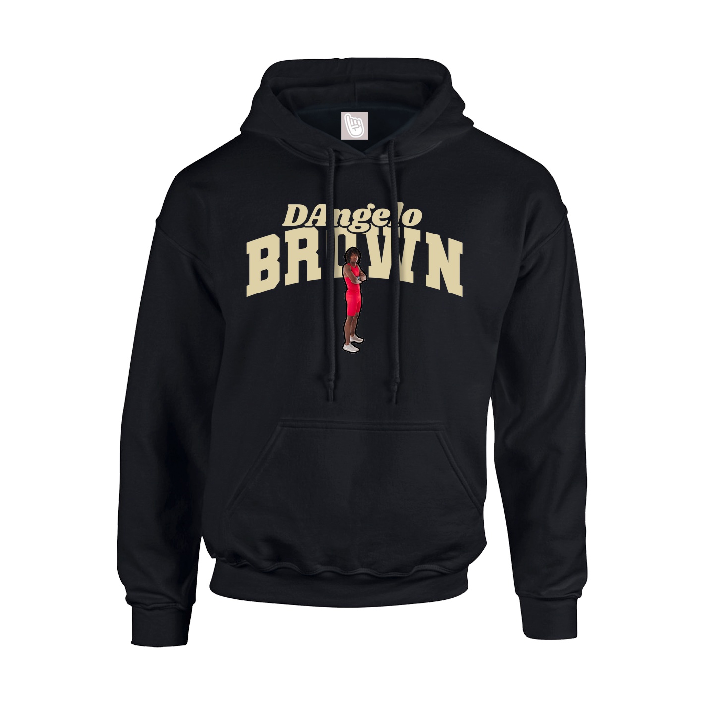 Youth Hoodie — Signature Arch in Black