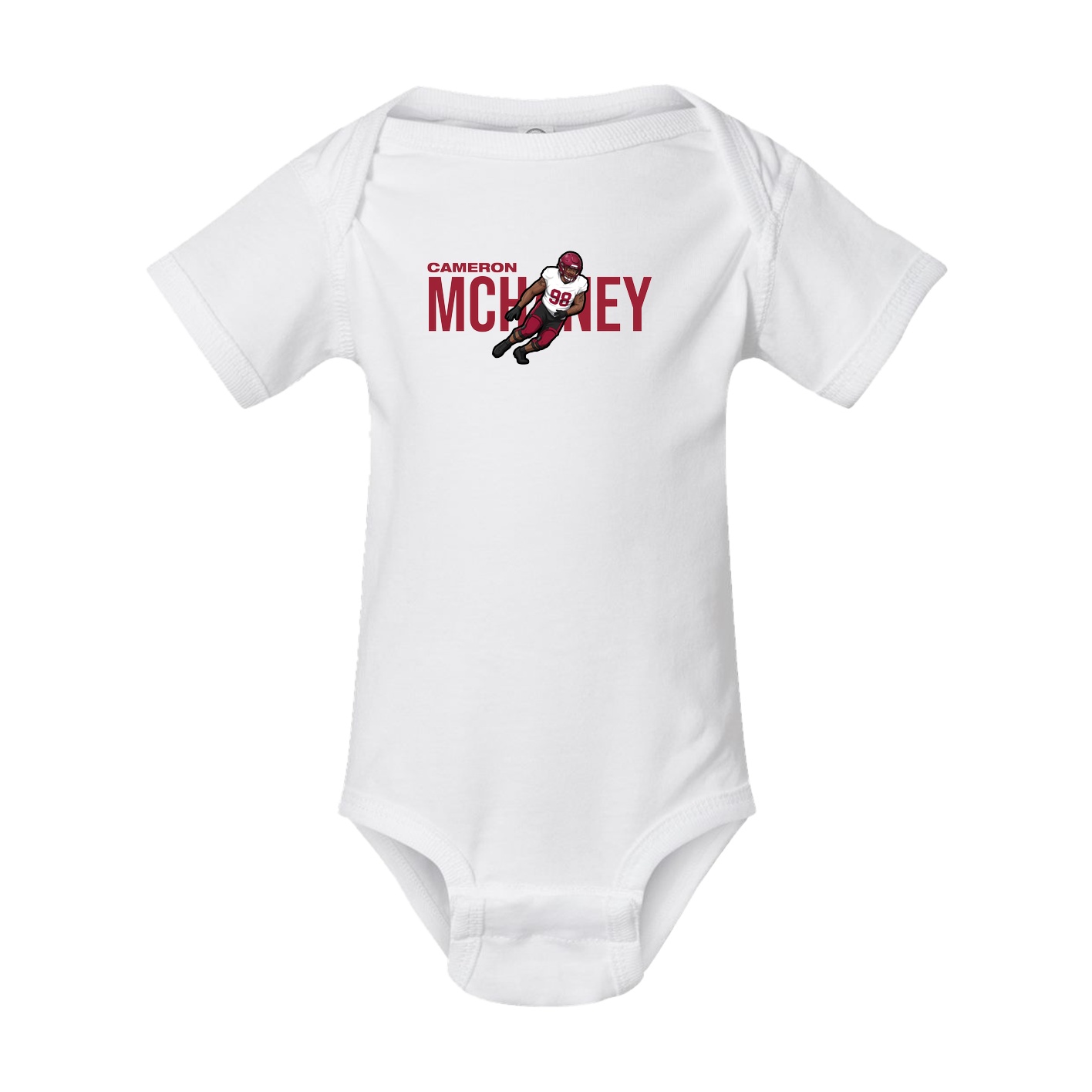 Baby Onesie — Player Name in White