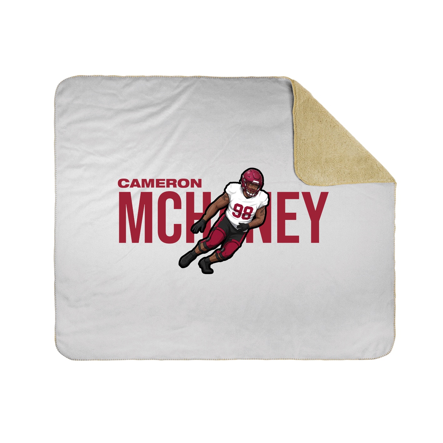 Throw Blanket — Player Name in White