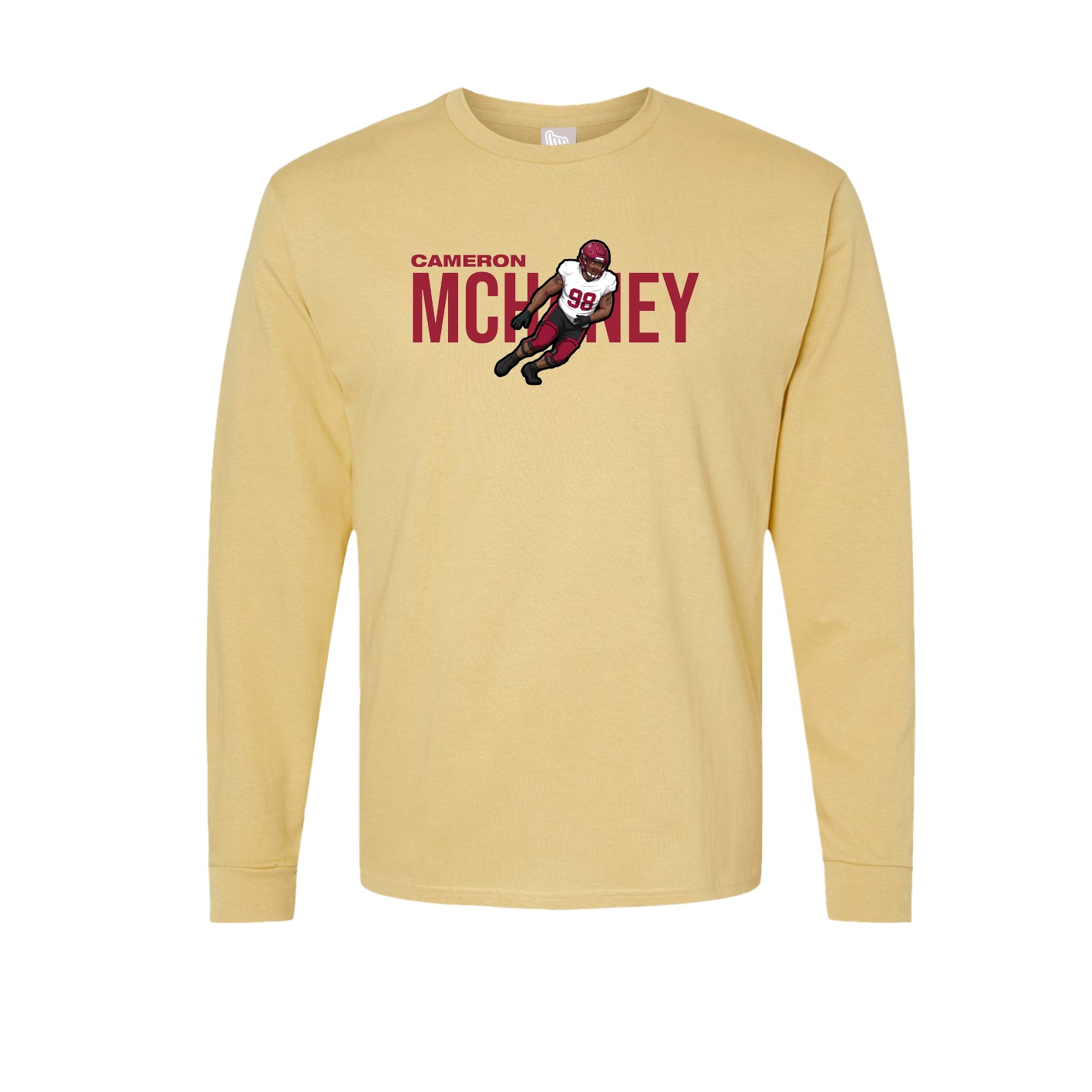 Long Sleeve Tee — Player Name in Vegas Gold
