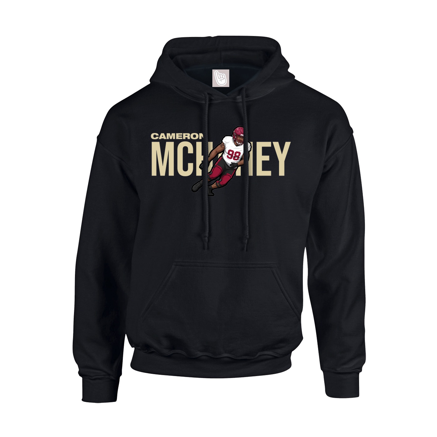 Youth Hoodie — Player Name in Black