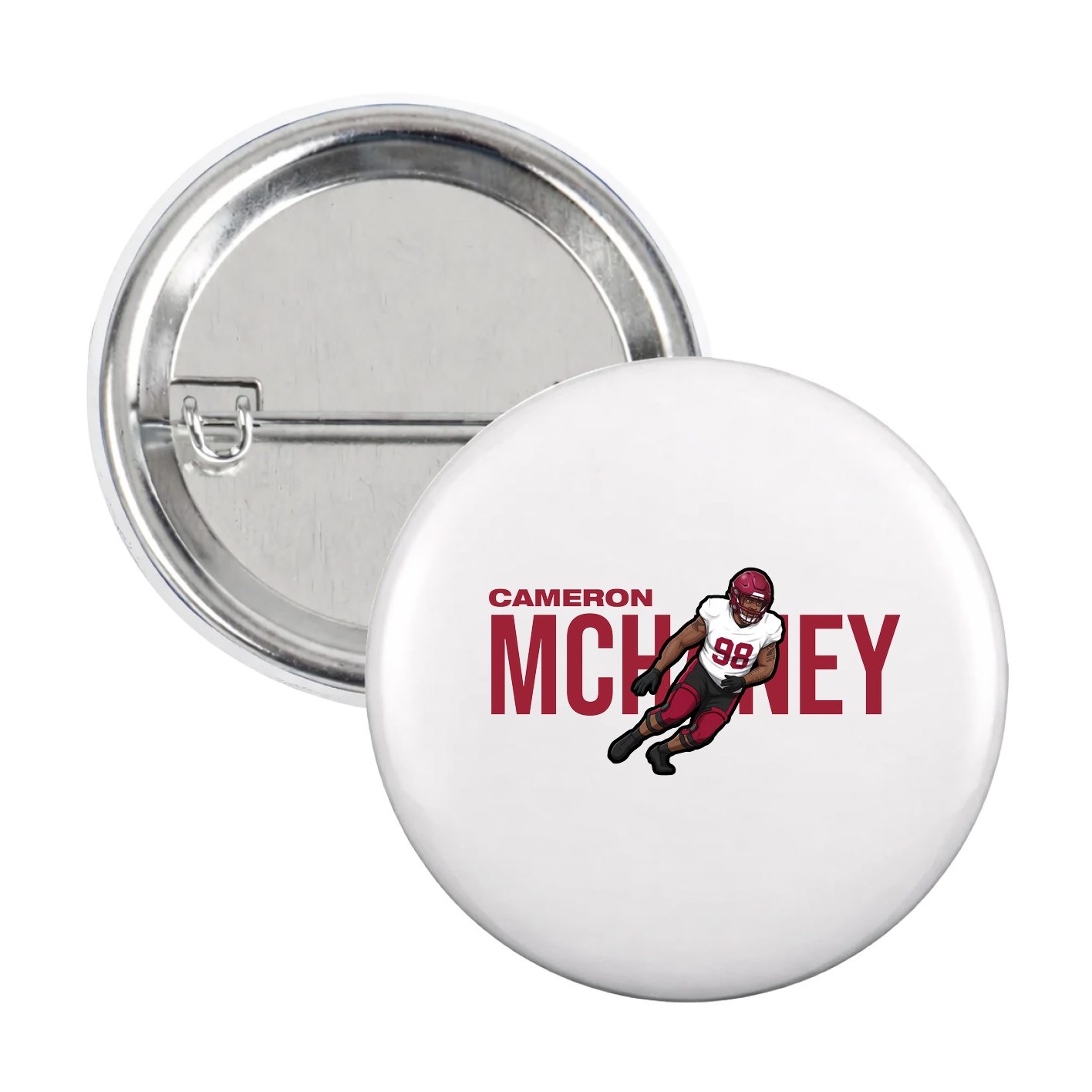 Game Day Button — Player Name in White