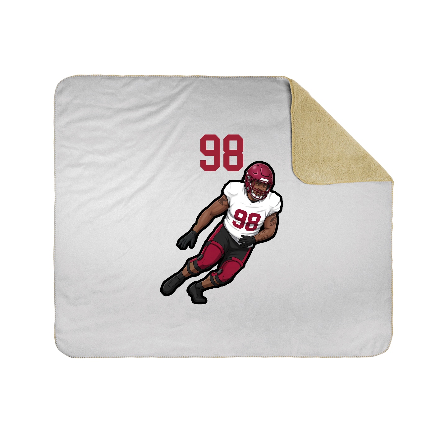 Throw Blanket — Number Top in White