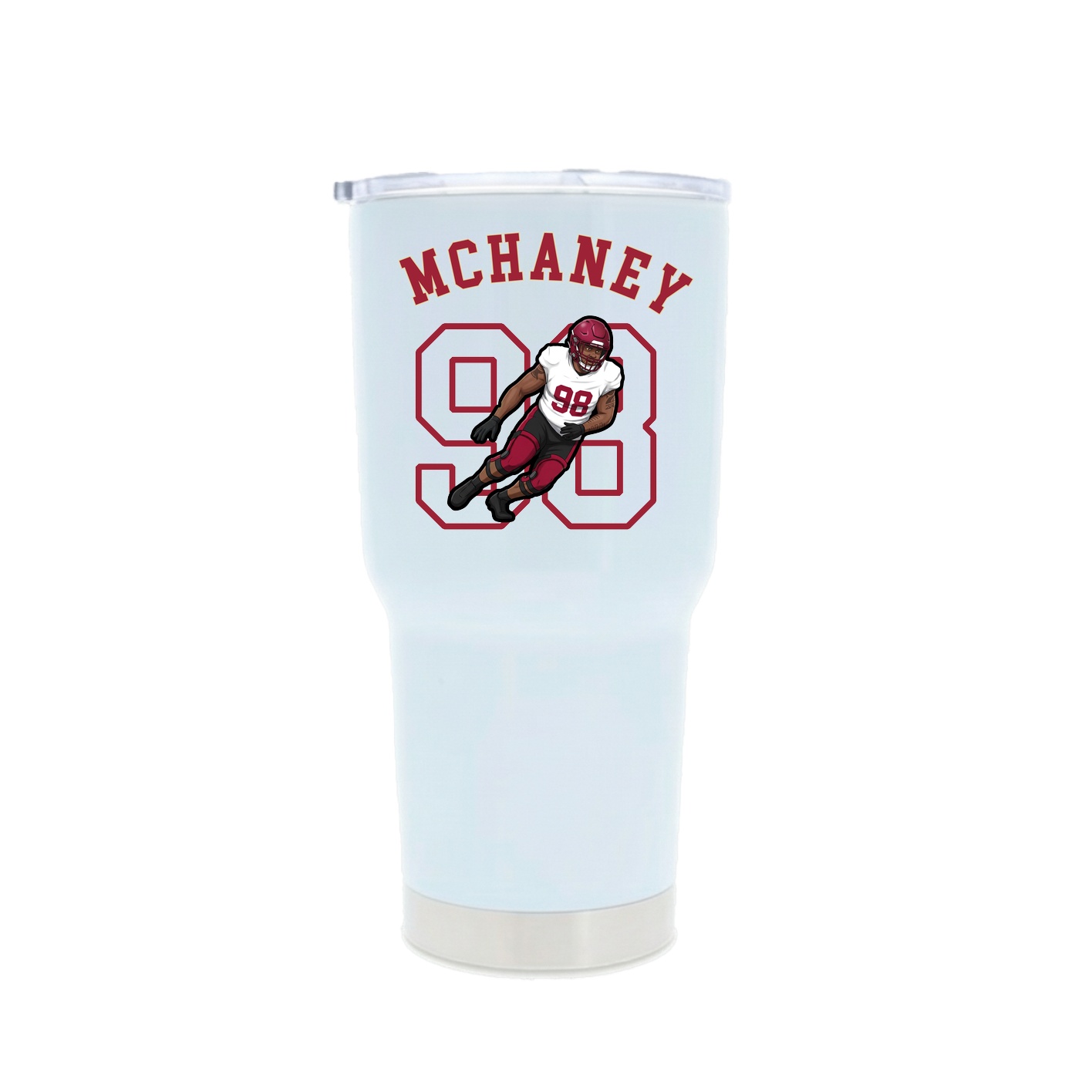 30oz Stainless Steel Tumbler — Shirsey Arch in White