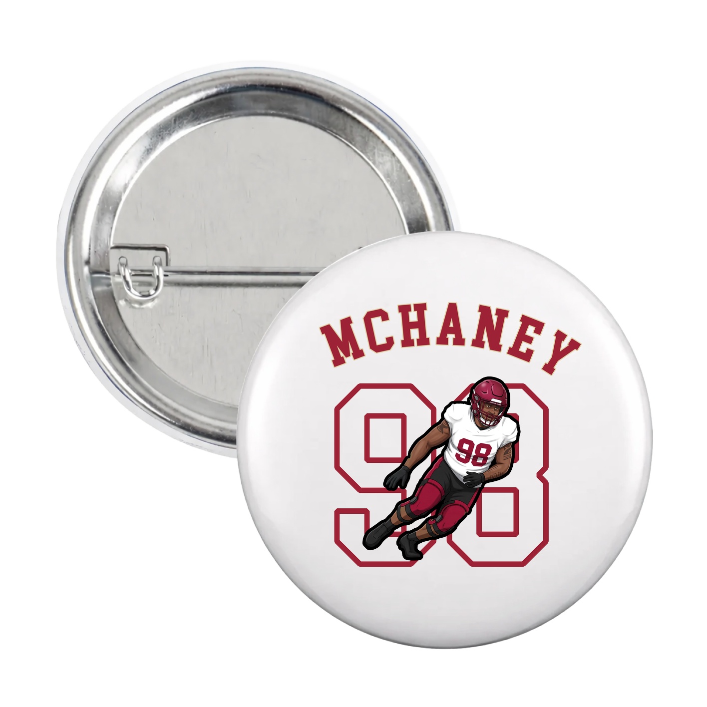 Game Day Button — Shirsey Arch in White