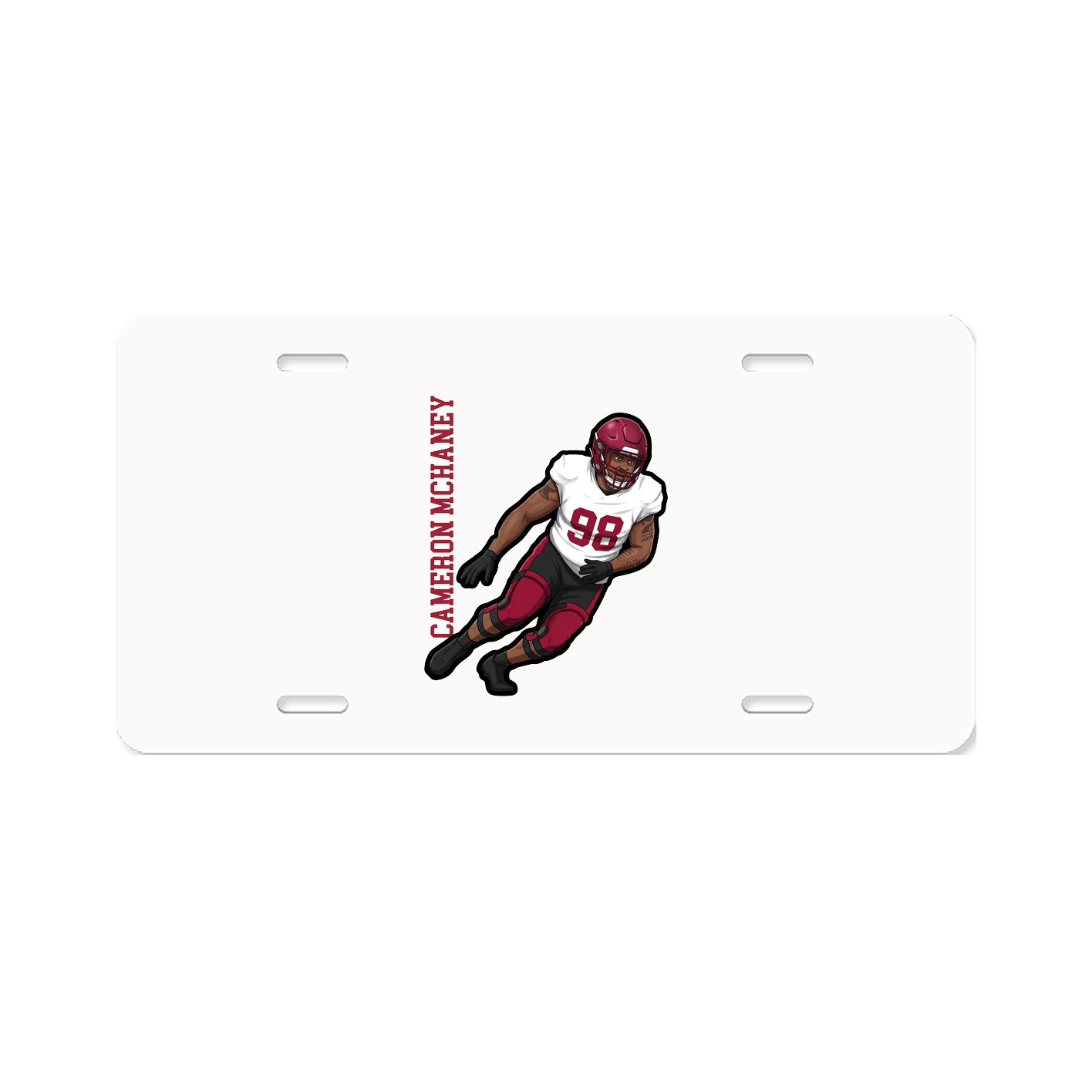 License Plate — Name Vertical in Classic