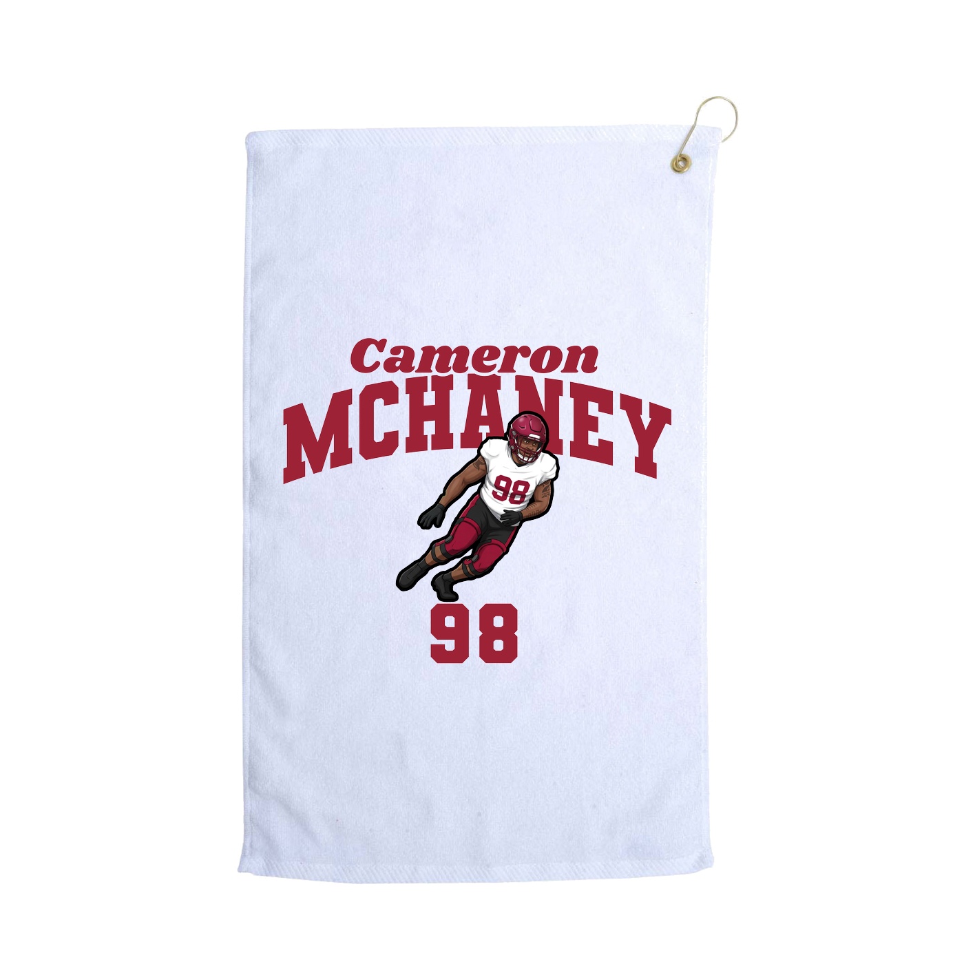 Golf Towel — Signature Arch in White