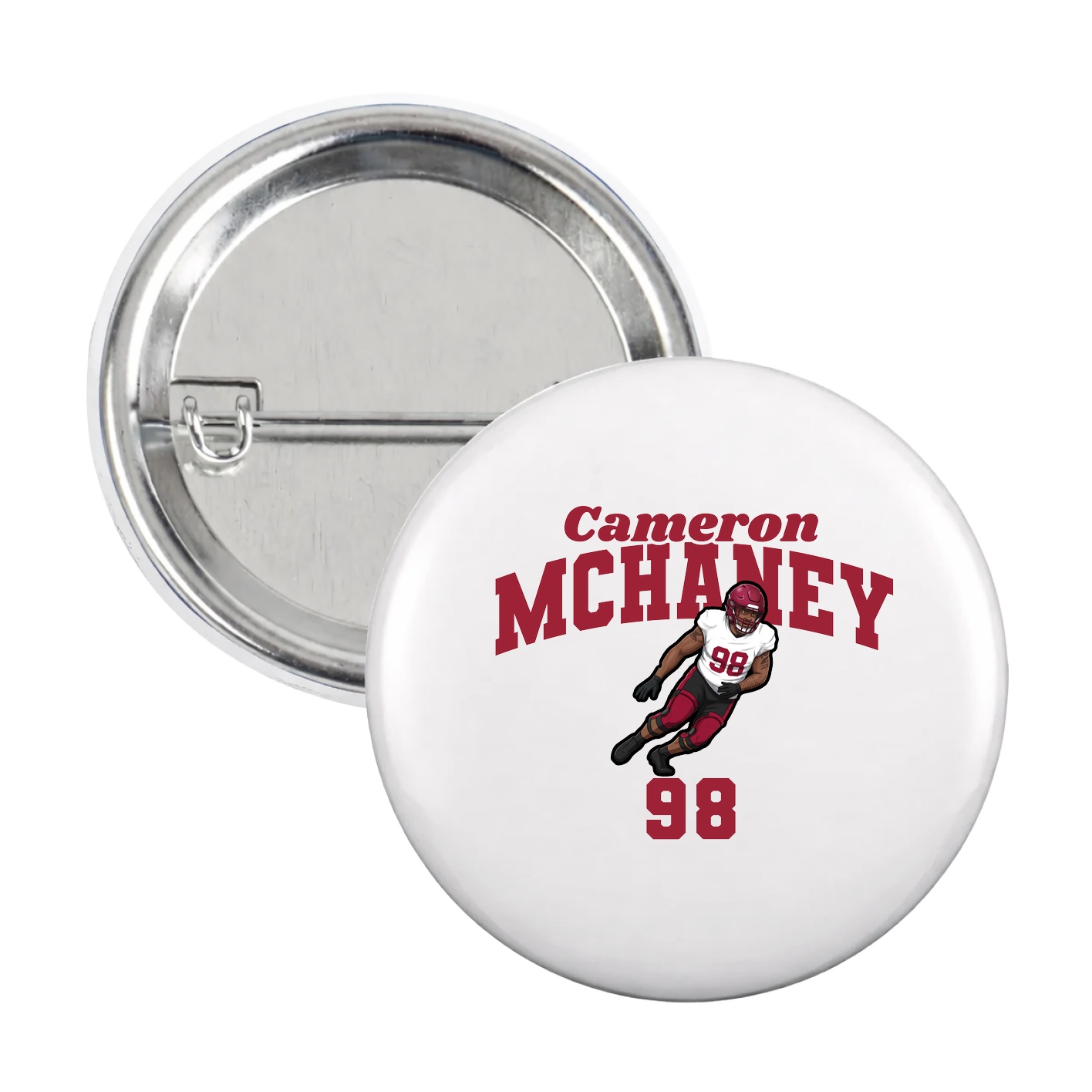 Game Day Button — Signature Arch in White