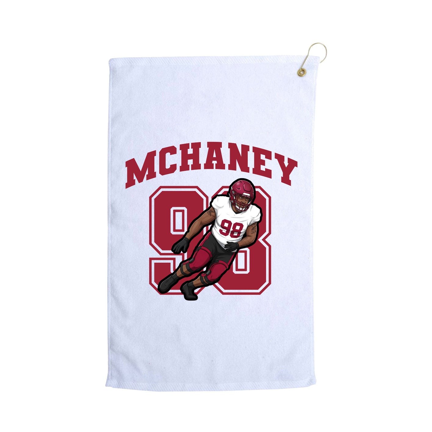 Golf Towel — Number in White