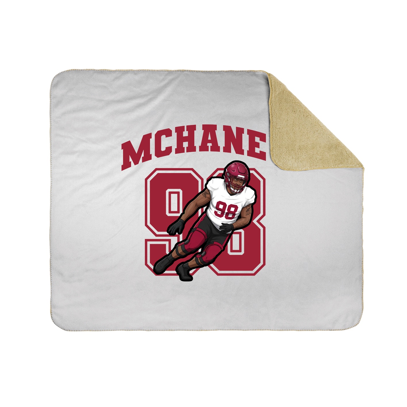 Throw Blanket — Number in White