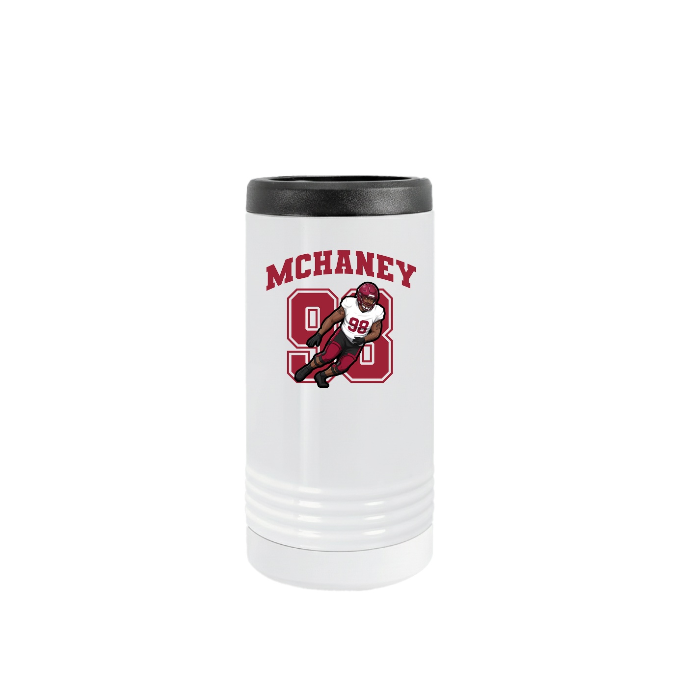 Slim Beverage Holder — Number in White
