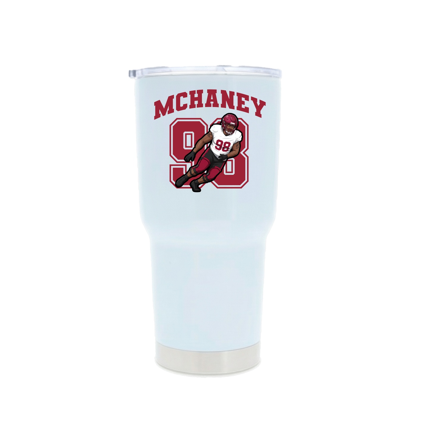 30oz Stainless Steel Tumbler — Number in White