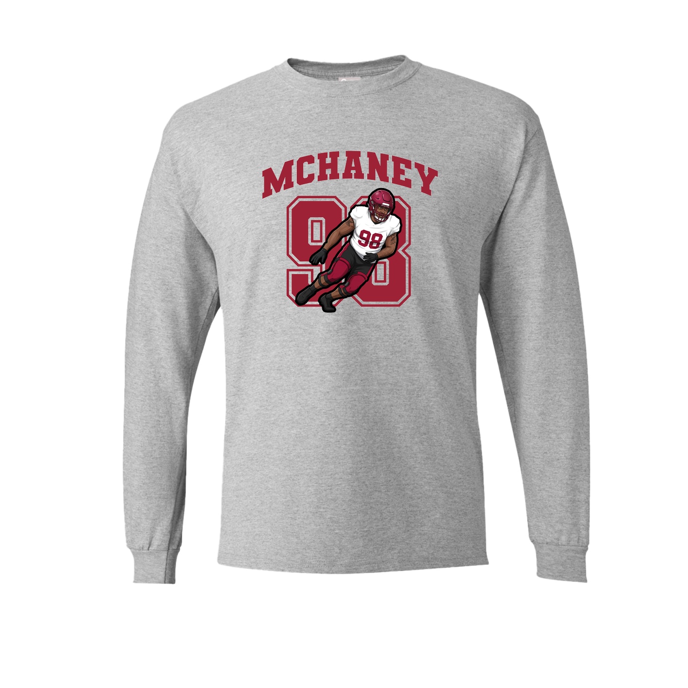 Long Sleeve Tee — Number in Grey