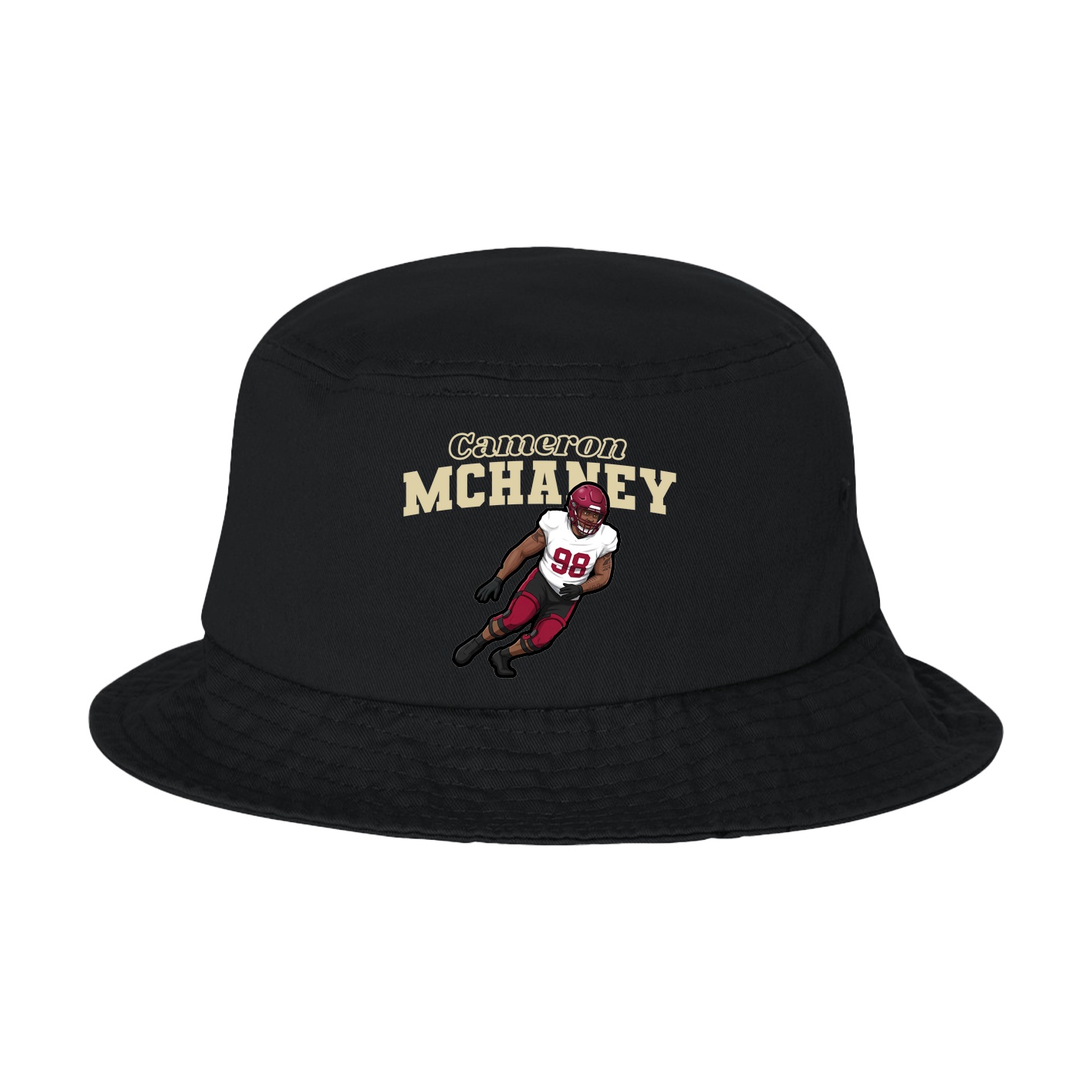 Bucket Cap — Name Arch in Black