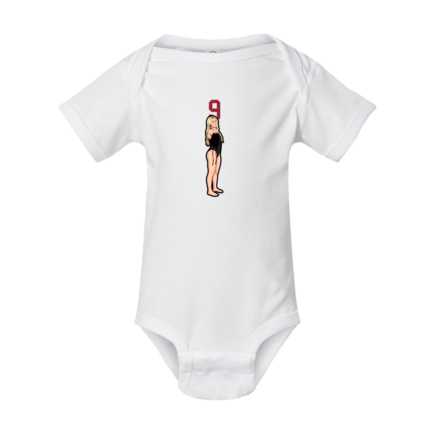 Baby Onesie — Number Top in White