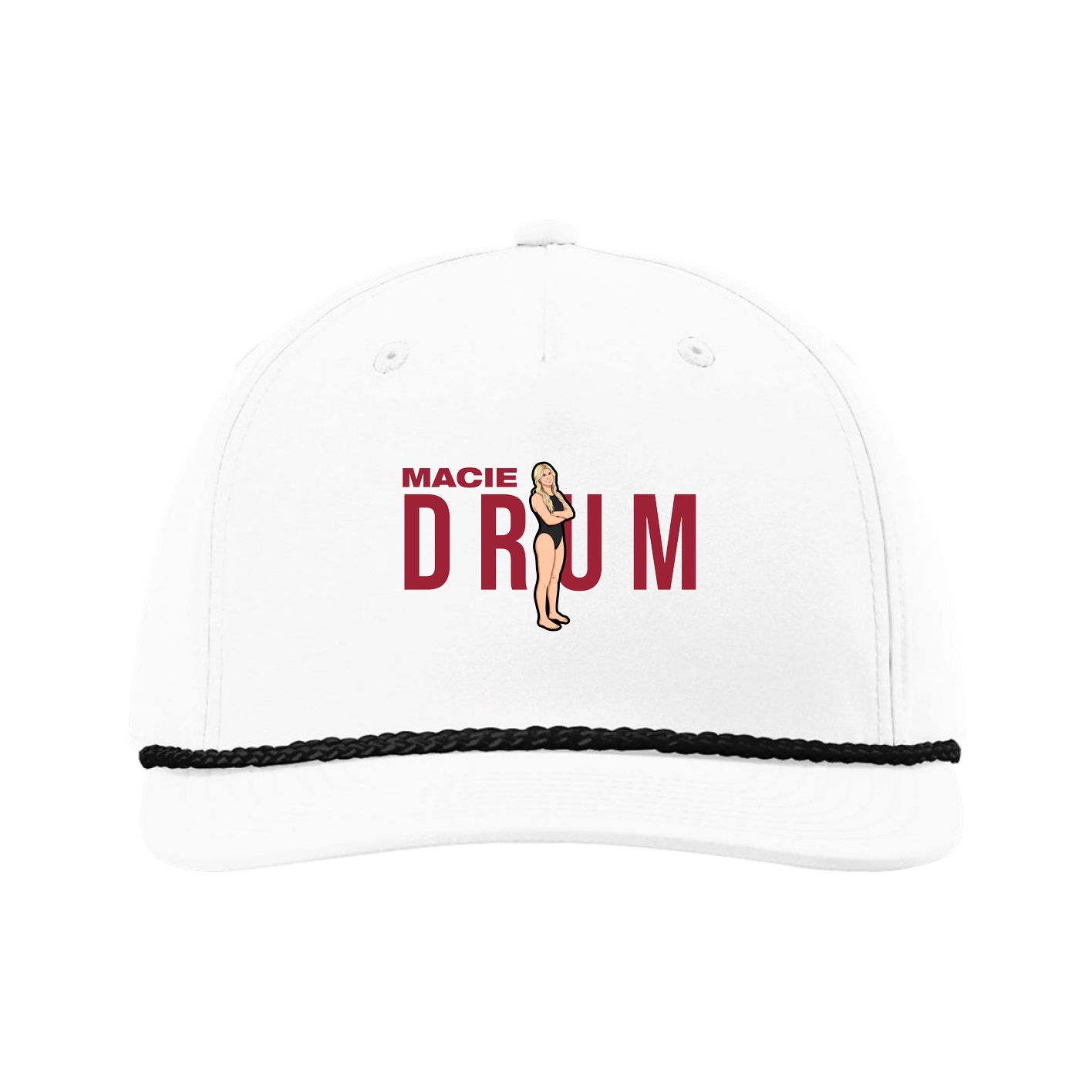 Five-Panel Classic Rope Cap — Player Name in White
