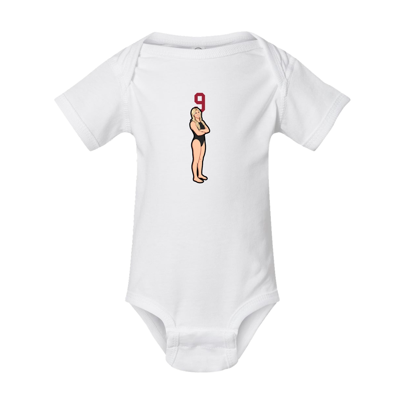 Baby Onesie — Number Top in White