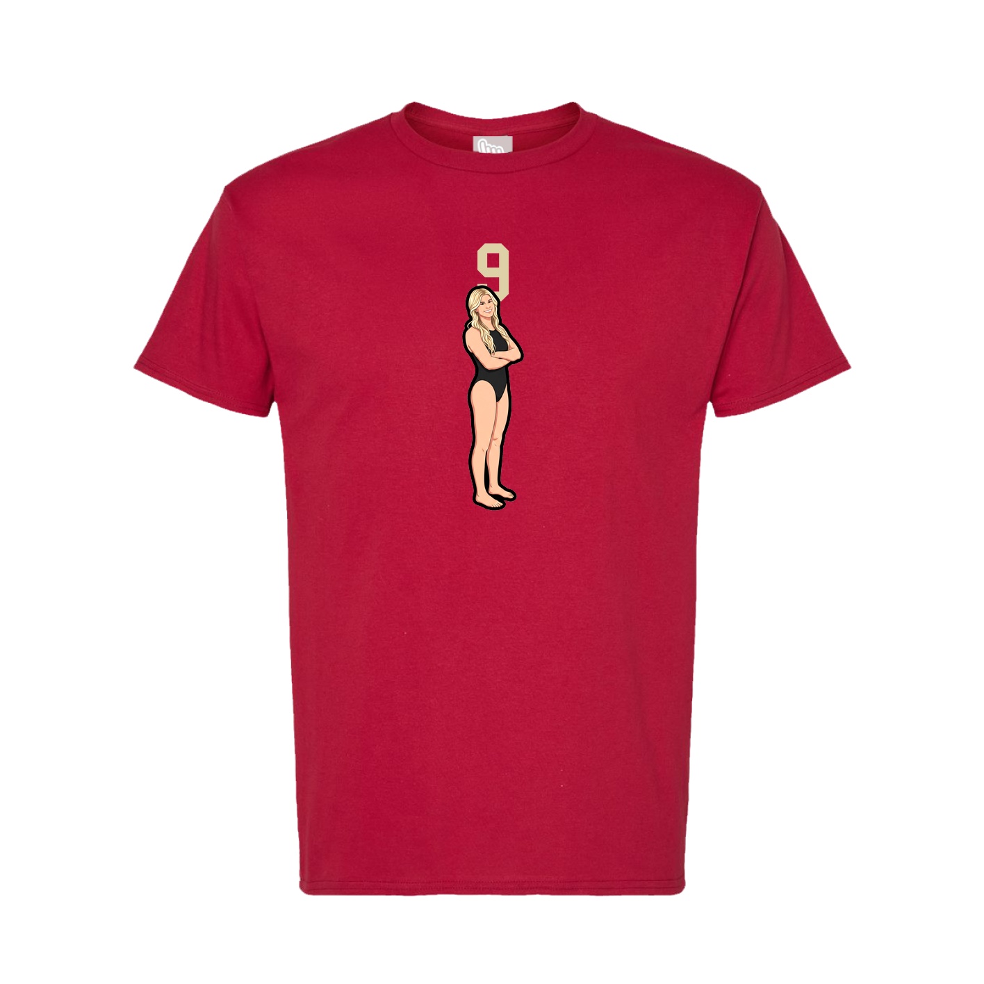Tee — Number Top in Crimson