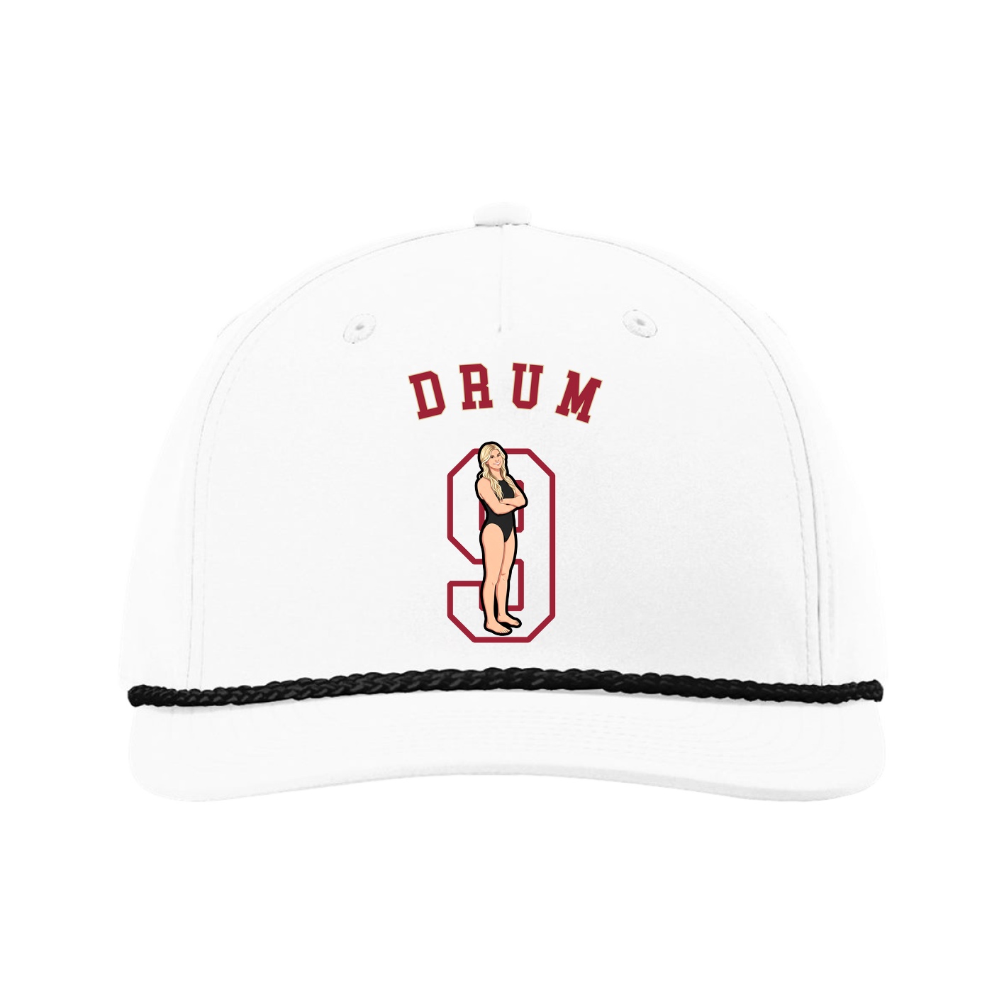 Five-Panel Classic Rope Cap — Shirsey Arch in White