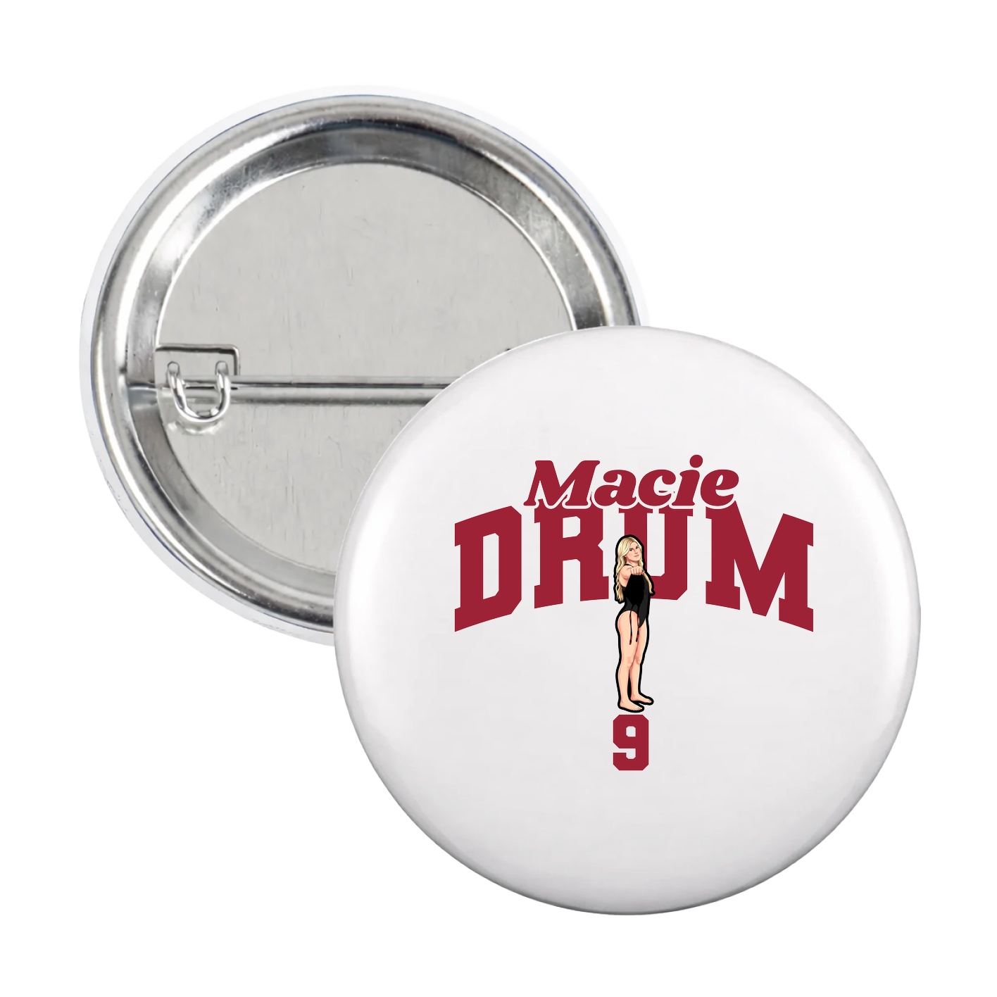 Game Day Button — Signature Arch in White