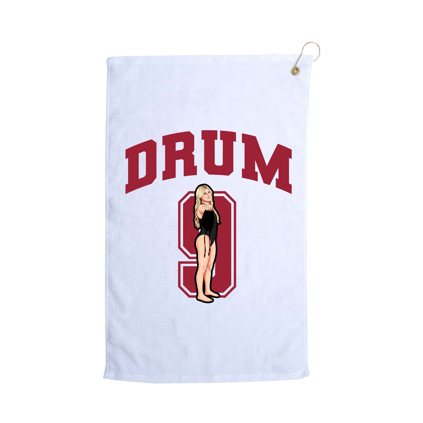 Golf Towel — Number in White