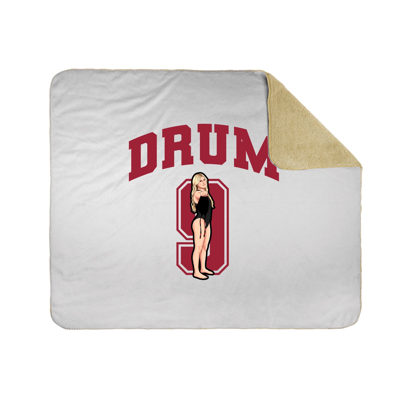 Throw Blanket — Number in White