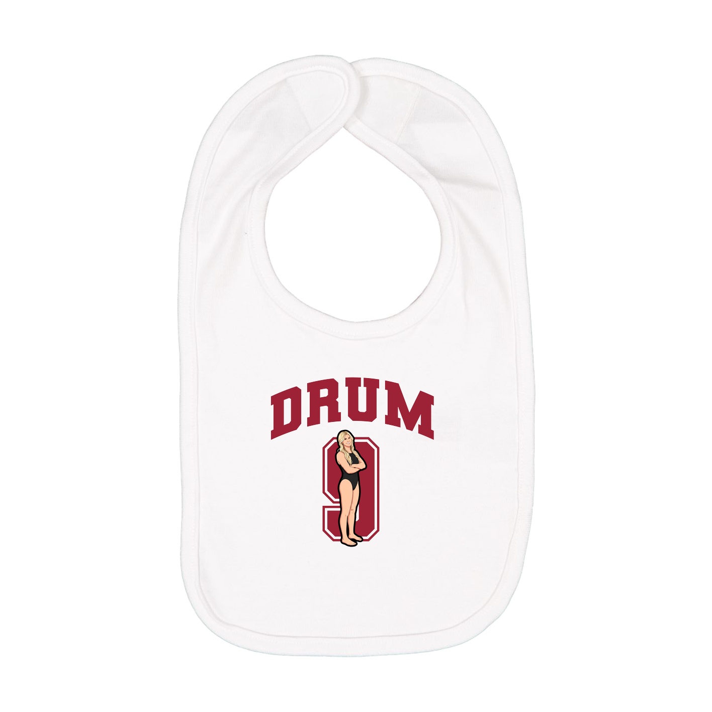 Infant Bib — Number in White
