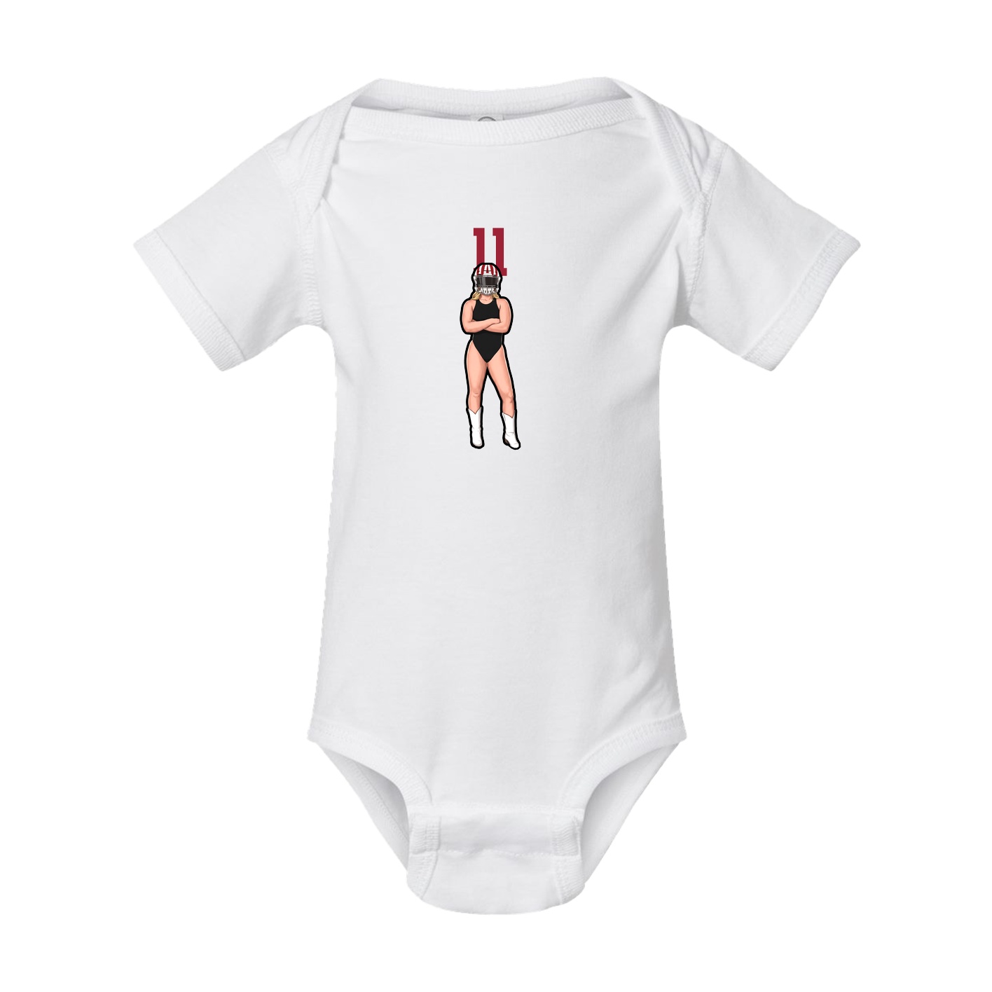Baby Onesie — Number Top in White