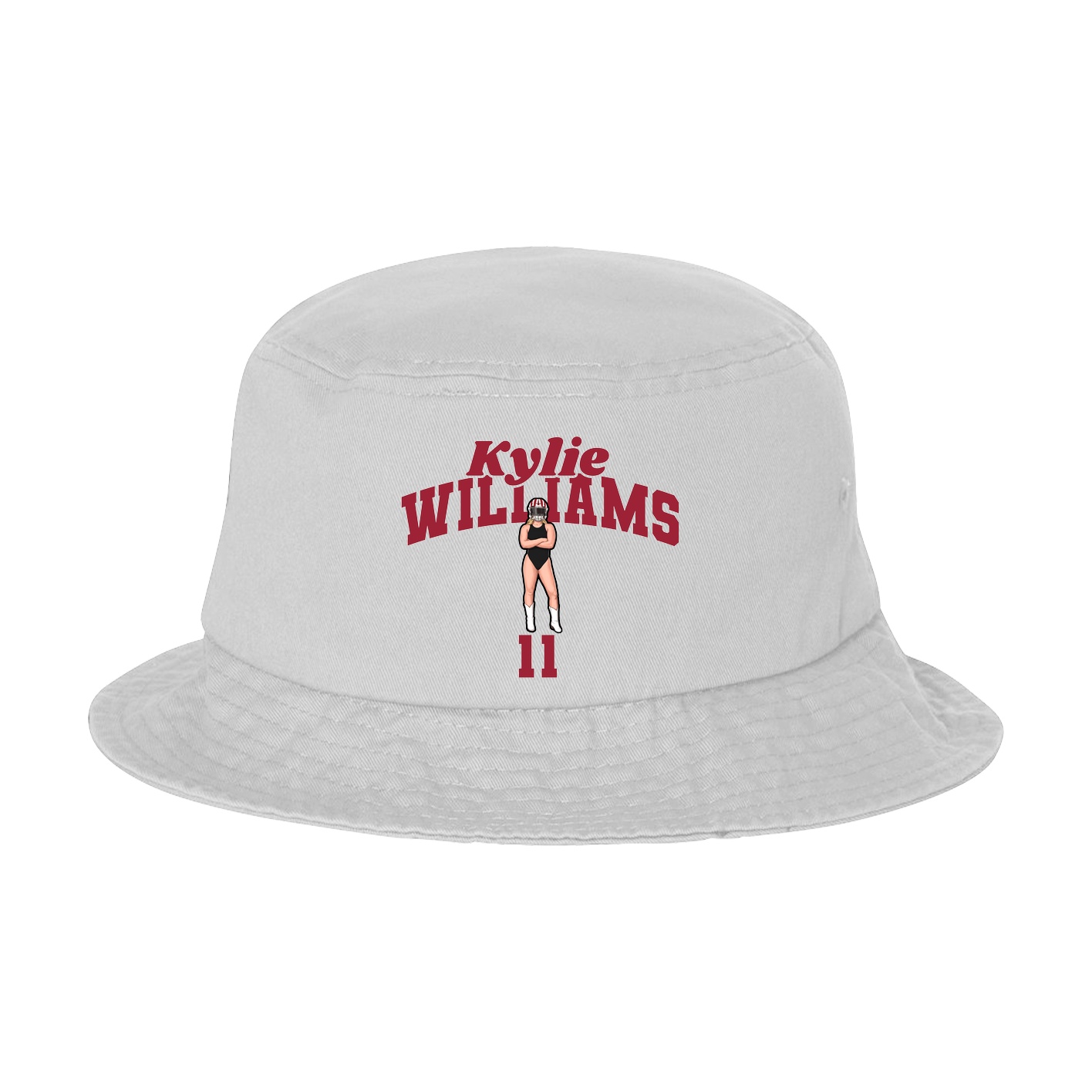 Bucket Cap — Signature Arch in White