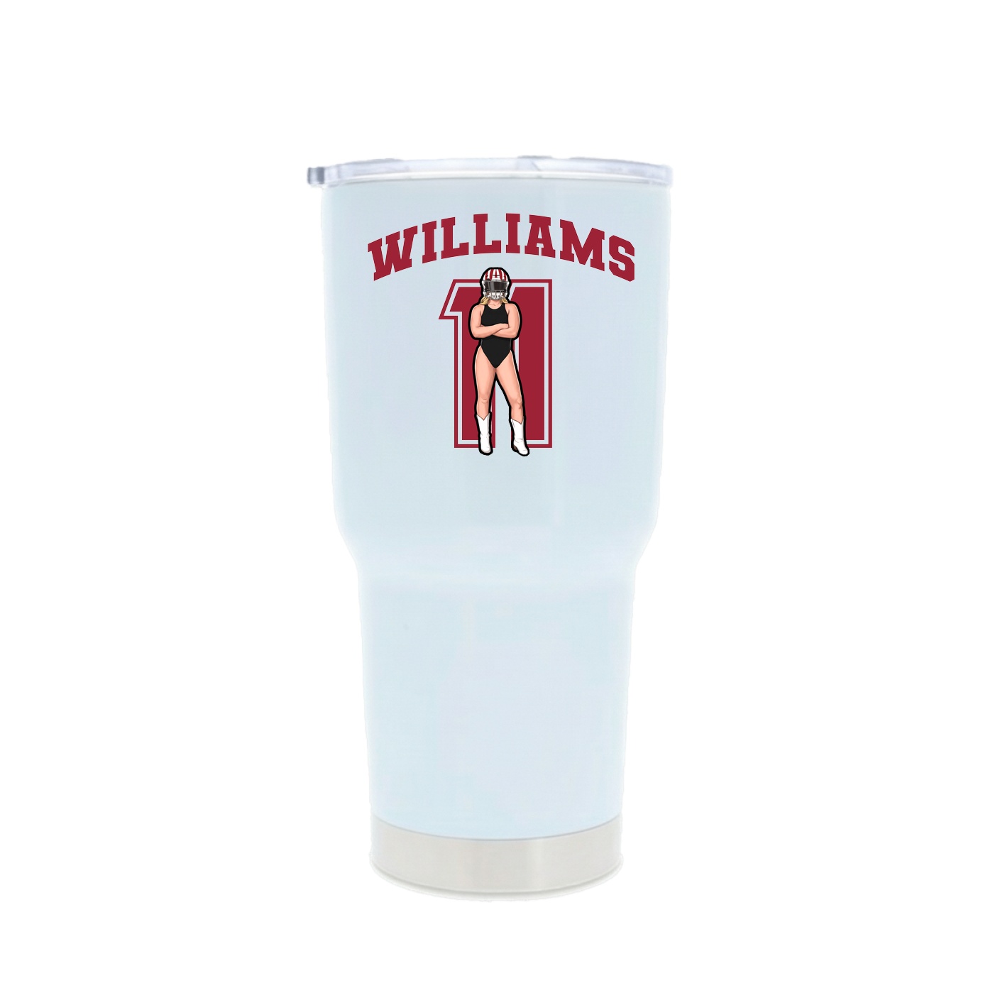 30oz Stainless Steel Tumbler — Number in White
