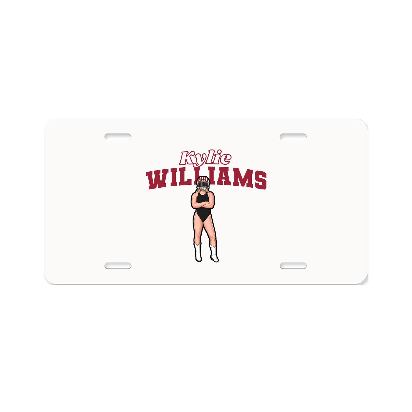 License Plate — Name Arch in Classic