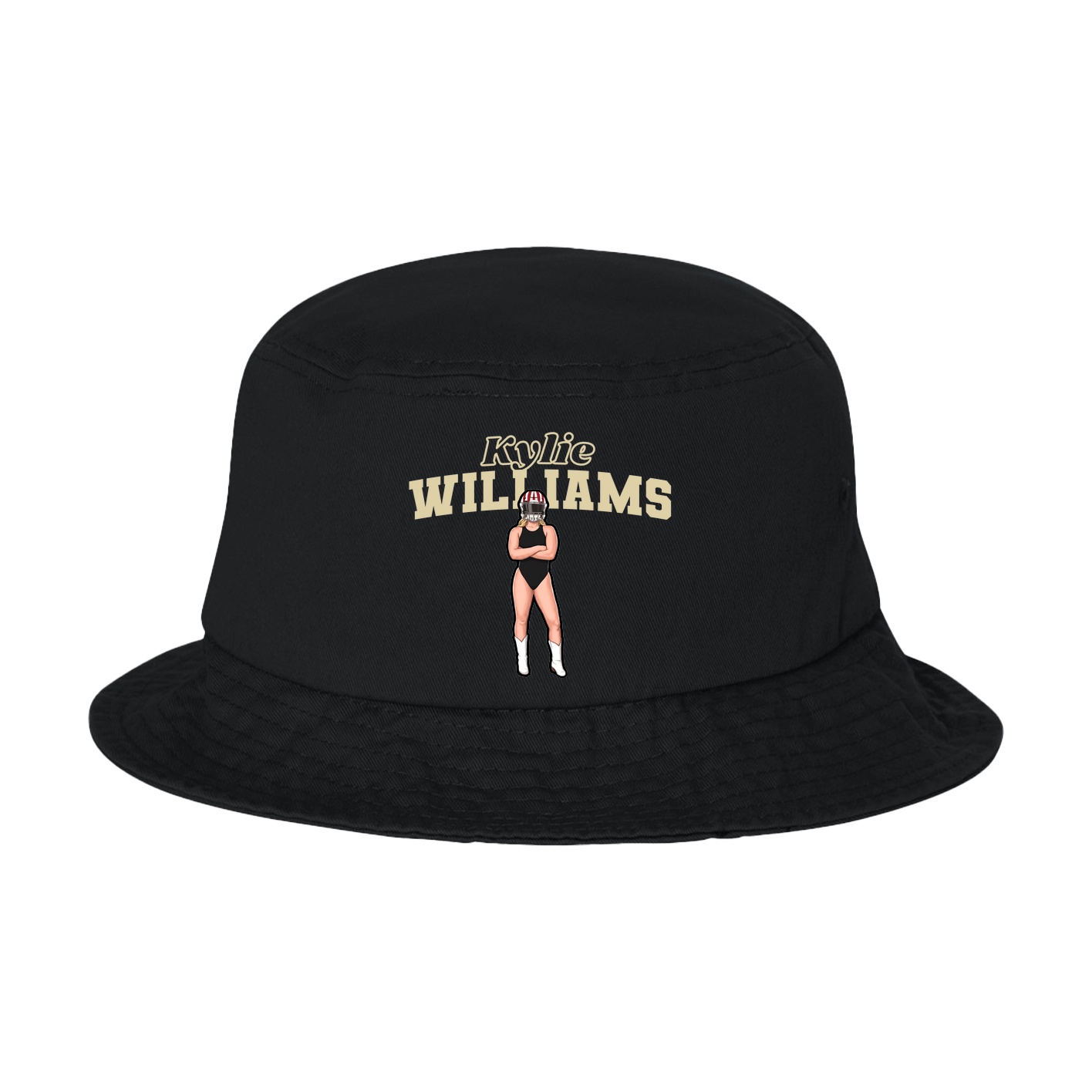 Bucket Cap — Name Arch in Black