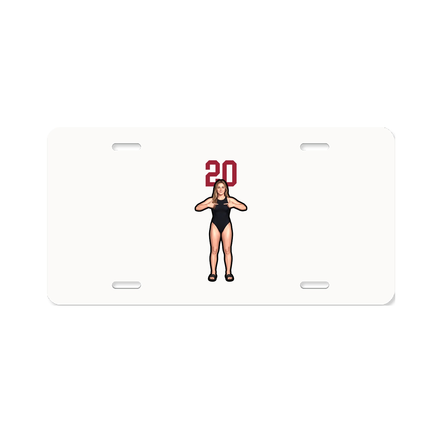License Plate — Number Top in Classic
