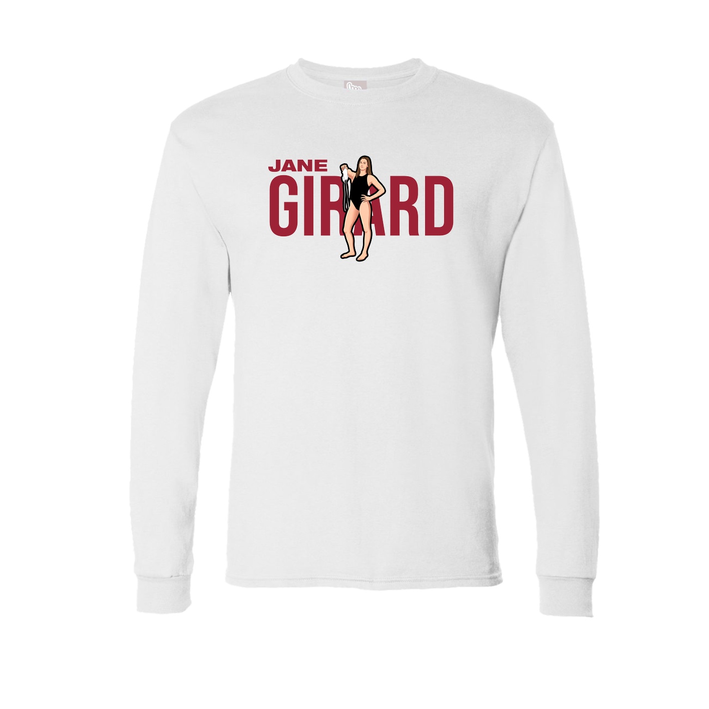 Long Sleeve Tee — Player Name in White
