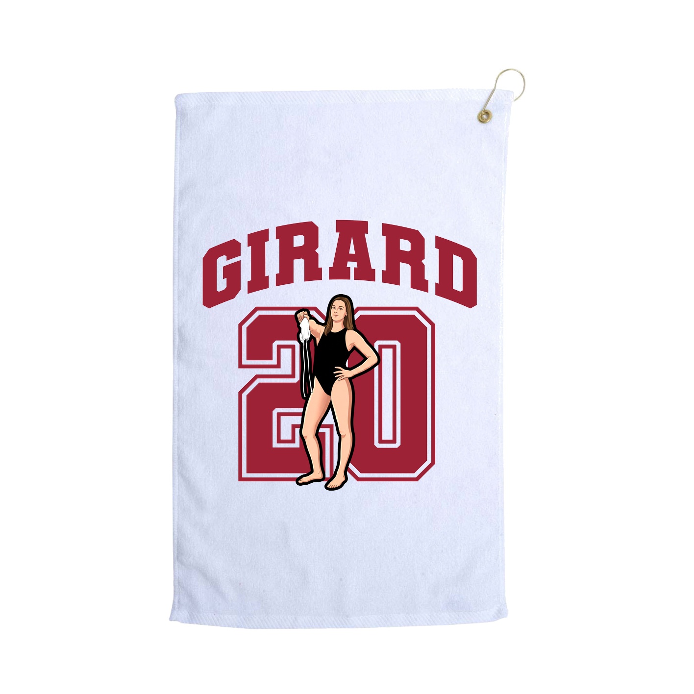 Golf Towel — Number in White