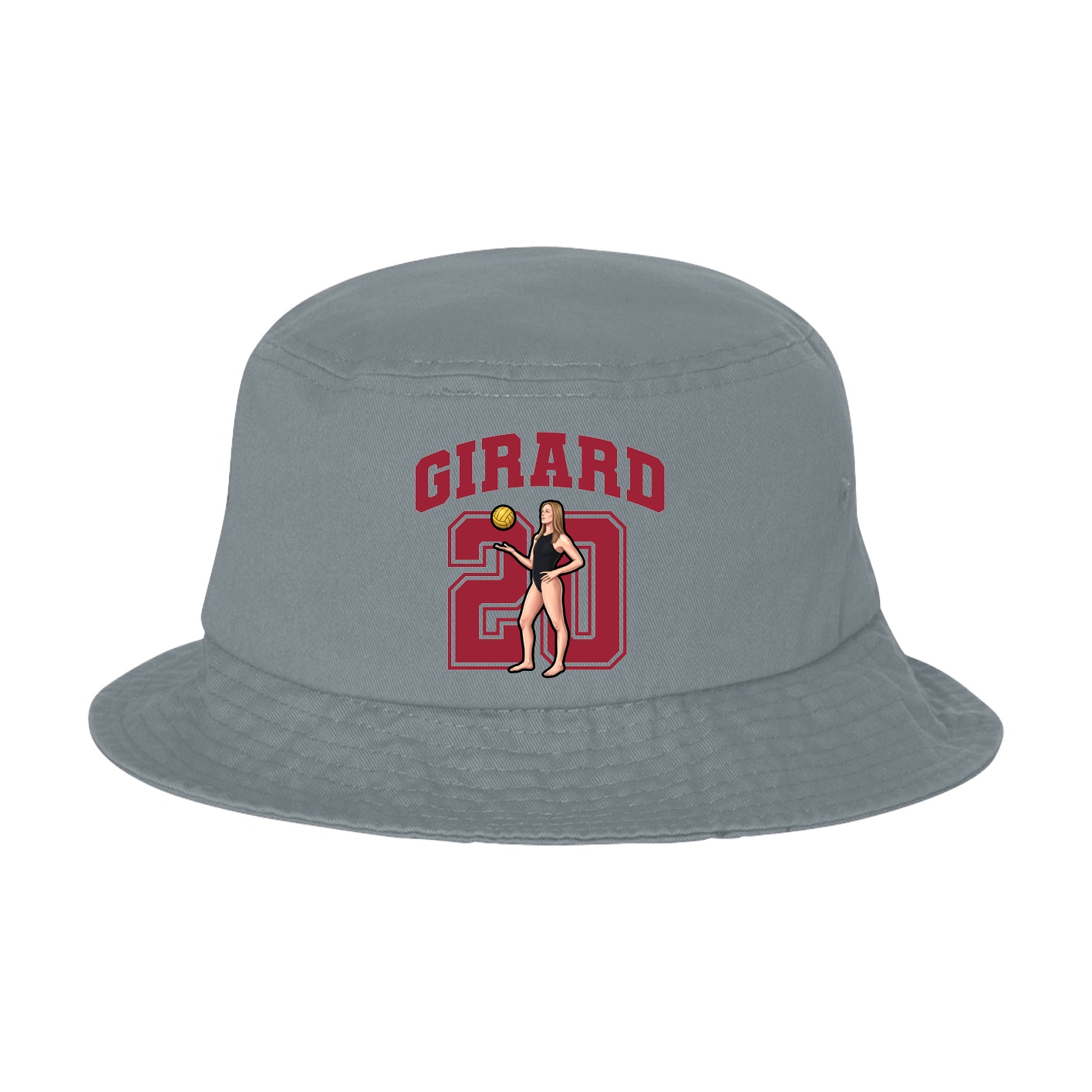 Bucket Cap — Number in Grey