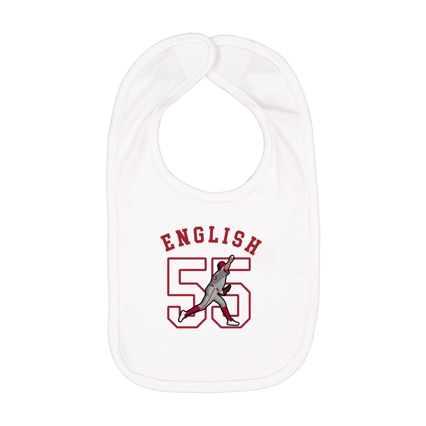 Infant Bib — Shirsey Arch in White