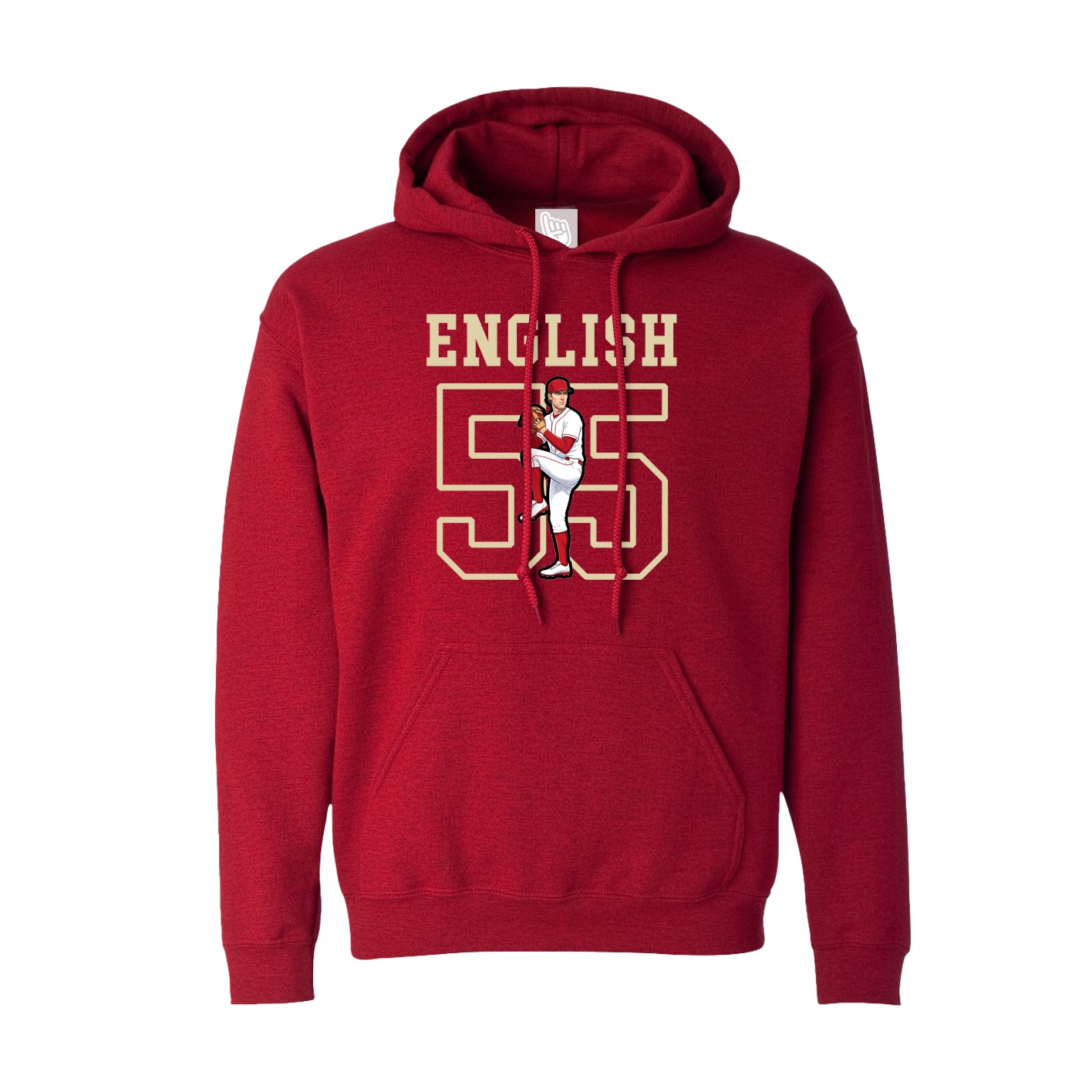 Hoodie — Shirsey in Crimson