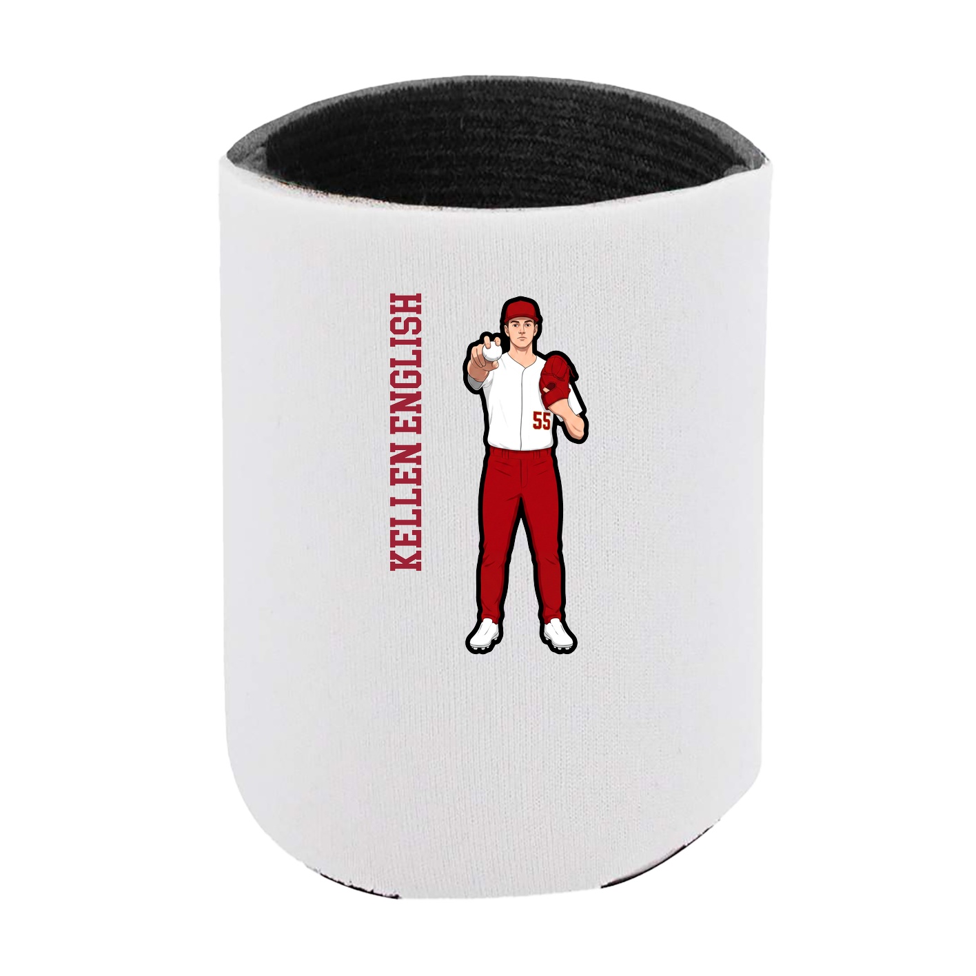 Can Holder — Name Vertical in White