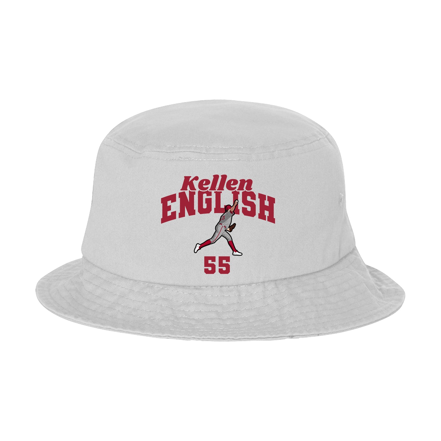 Bucket Cap — Signature Arch in White