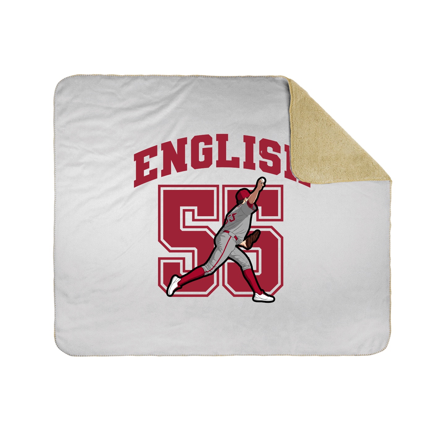 Throw Blanket — Number in White