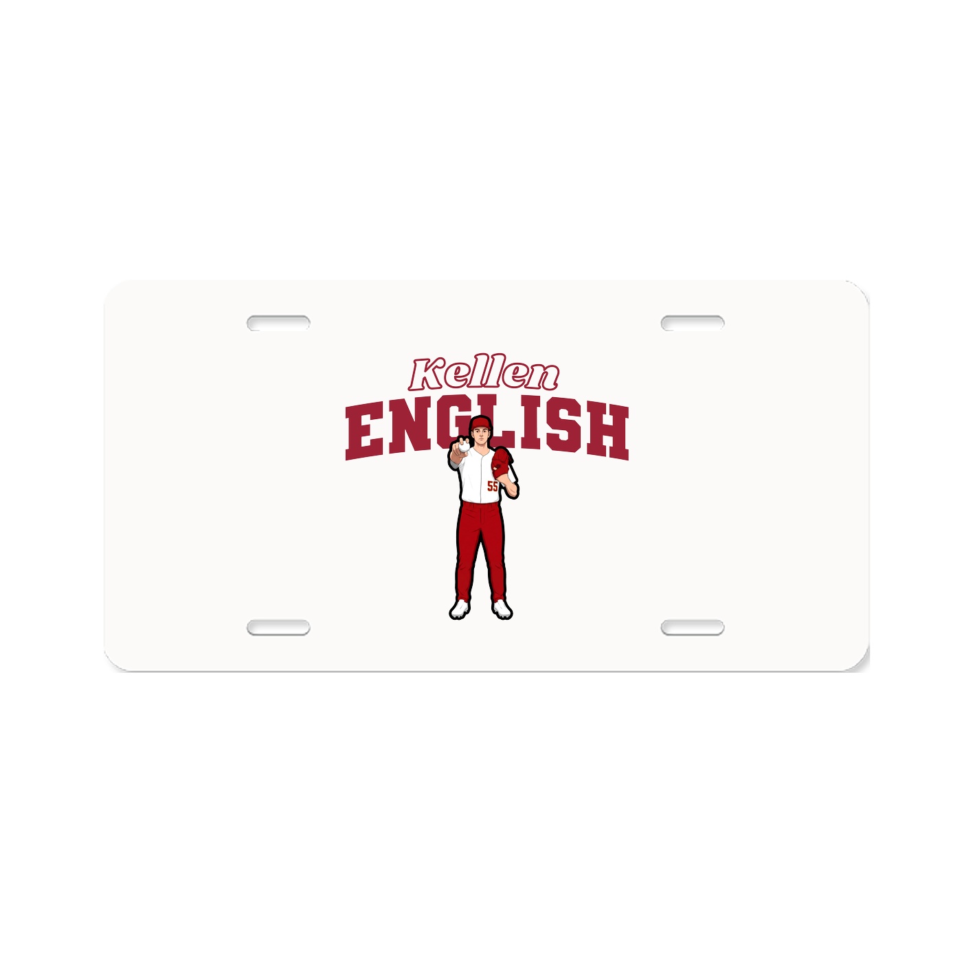 License Plate — Name Arch in Classic
