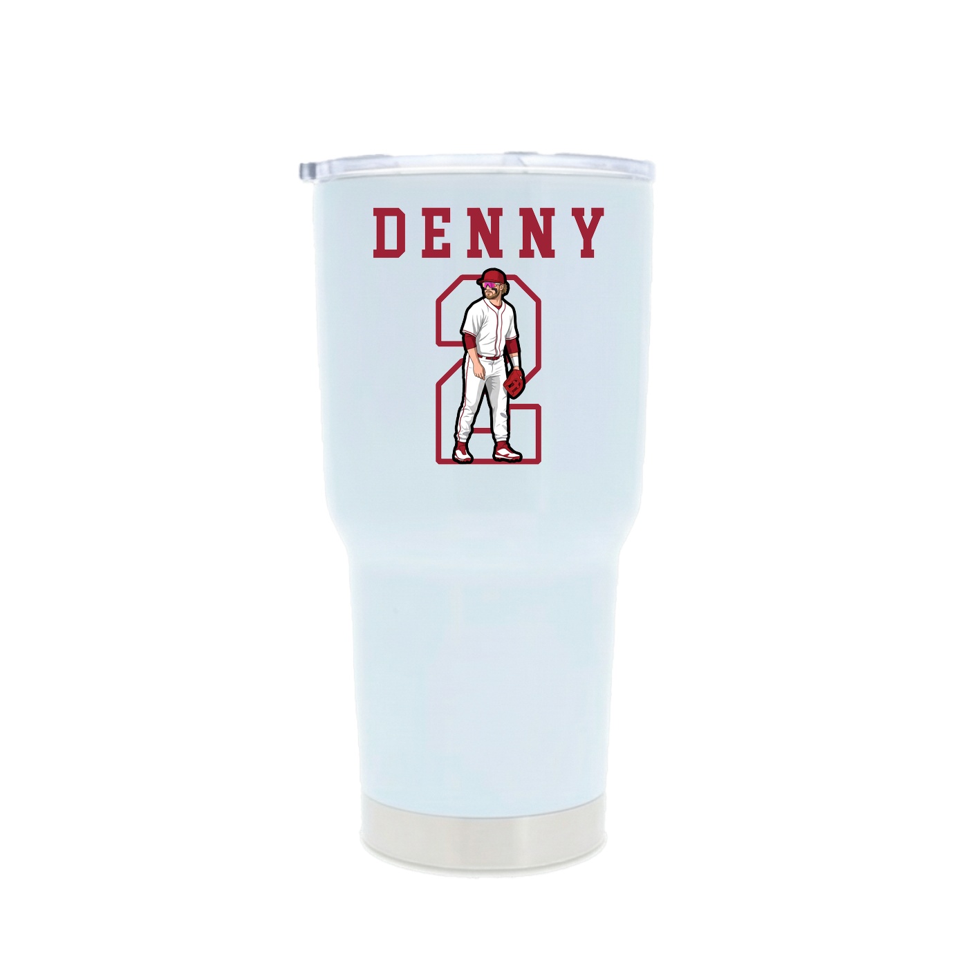 30oz Stainless Steel Tumbler — Shirsey in White