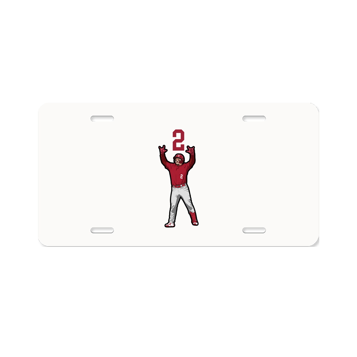License Plate — Number Top in Classic