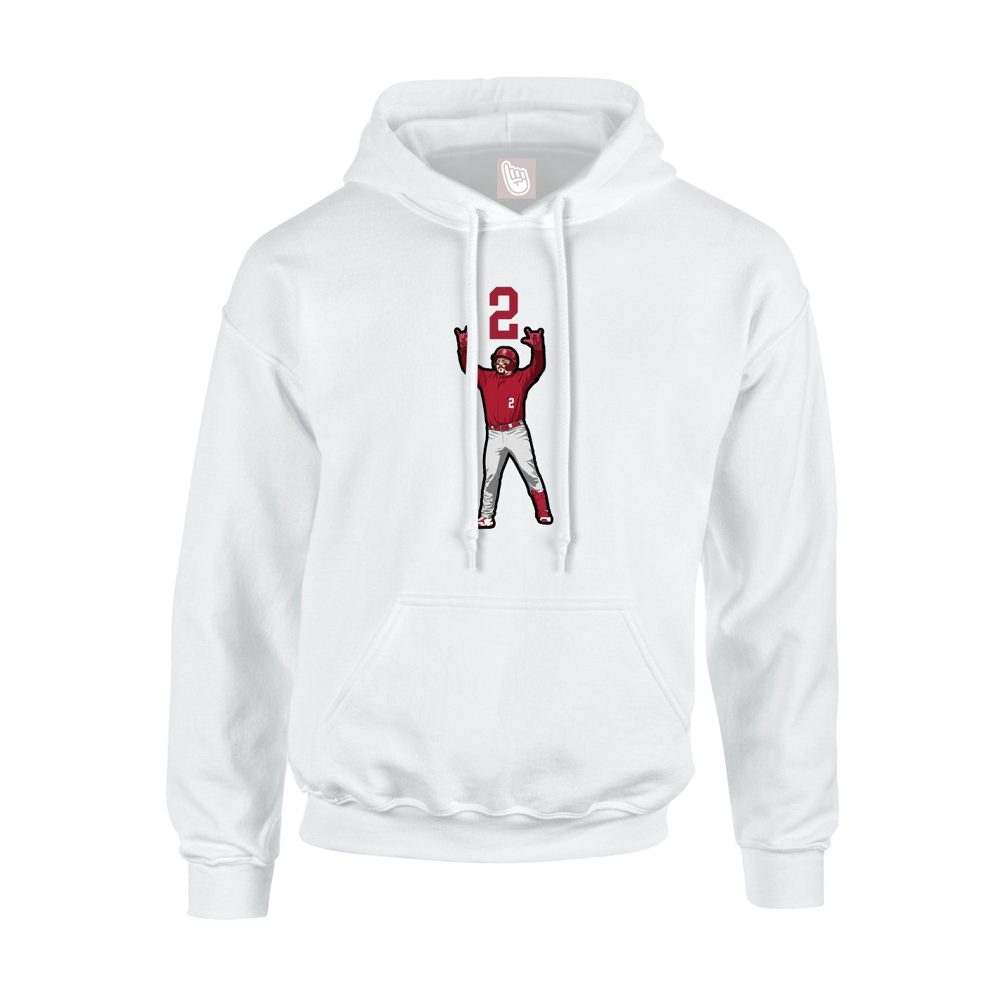 Hoodie — Number Top in White