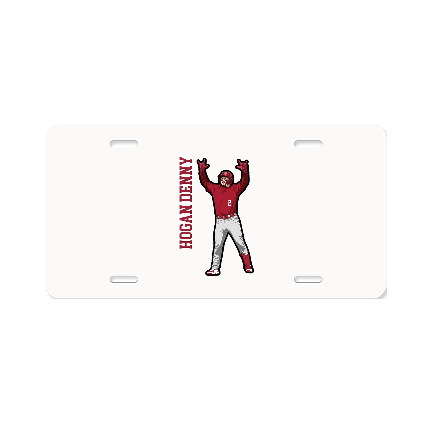 License Plate — Name Vertical in Classic