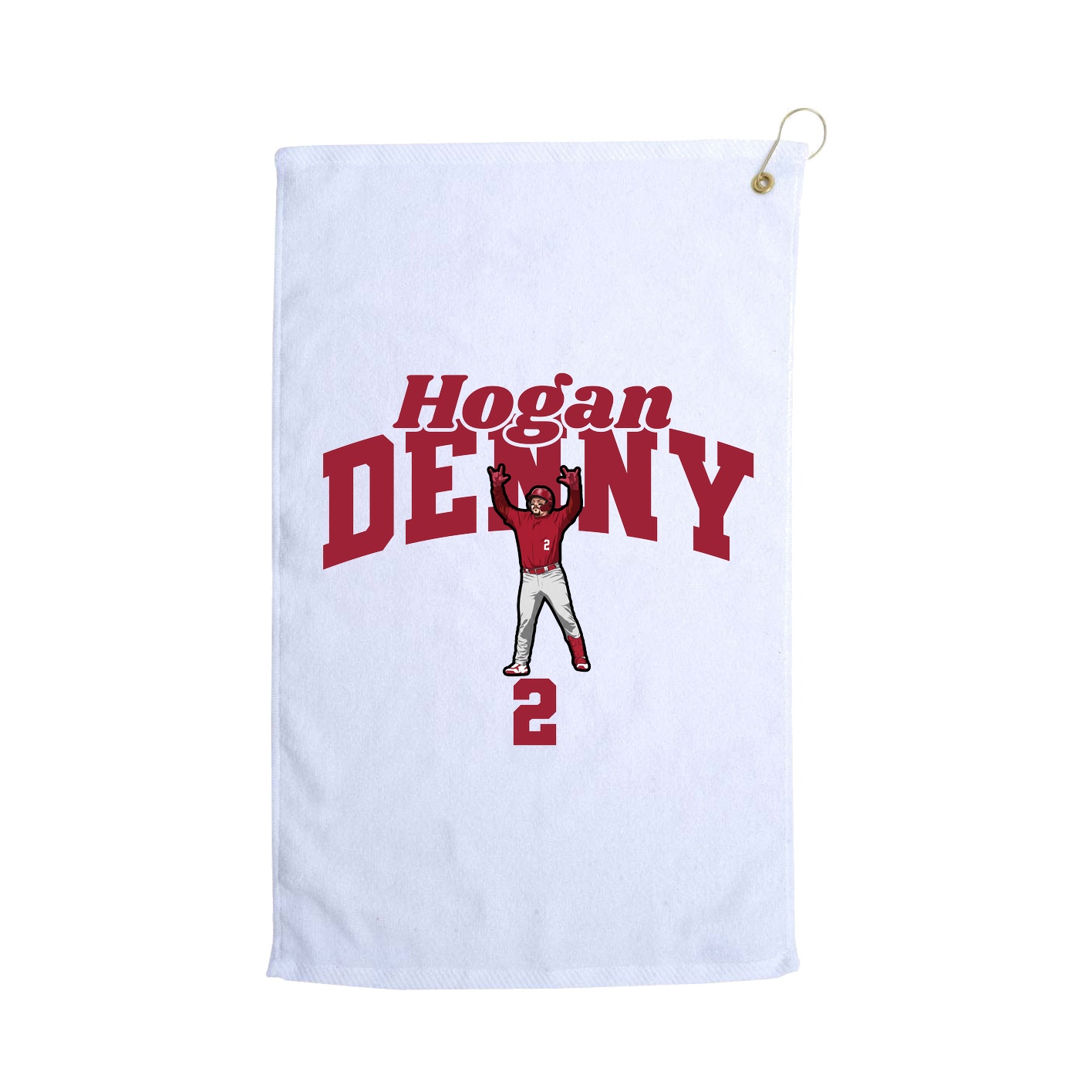Golf Towel — Signature Arch in White