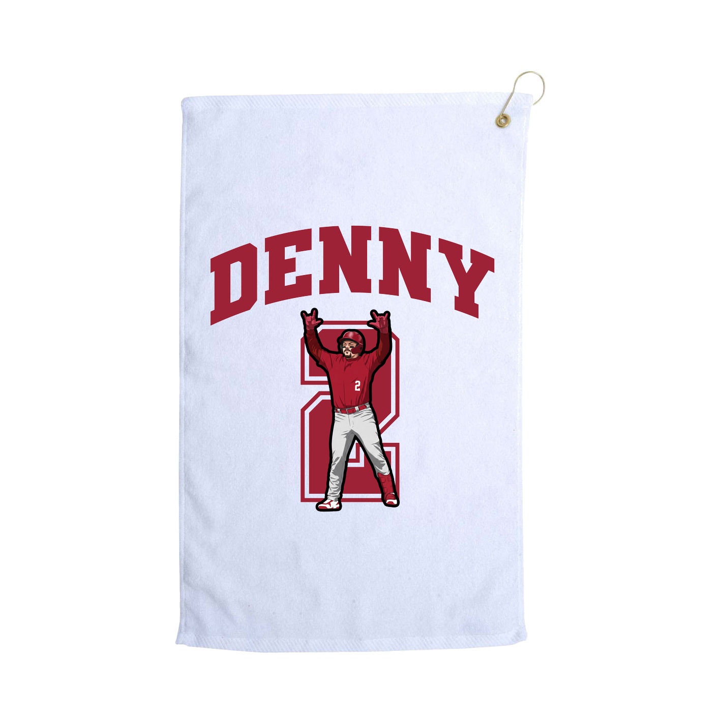 Golf Towel — Number in White