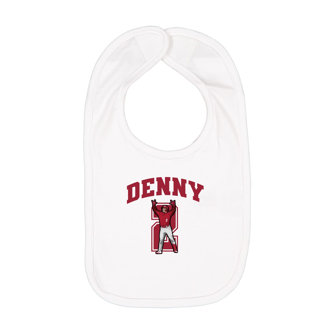 Infant Bib — Number in White